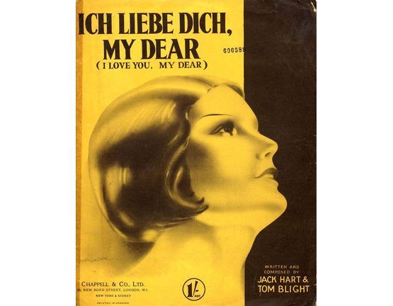 7857 | Ich Liebe Dich, My Dear (I Love You, My Dear) - Song in the key of C major - For Piano and Voice with Ukuele chord symbols