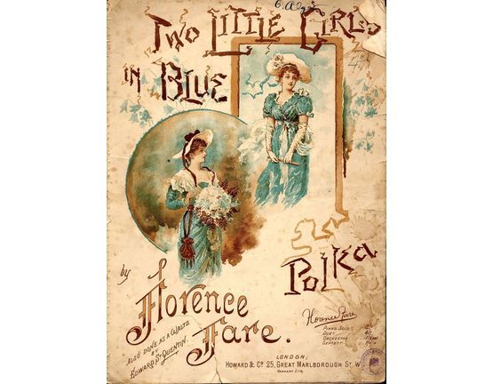 7858 | Two Little Girls in Blue - Polka - Howard & Co Edition No. 2604