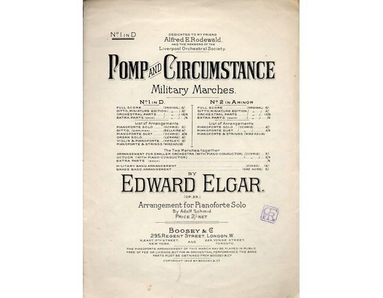 7863 | Pomp and Circumstance No. 1 in D - Op. 39