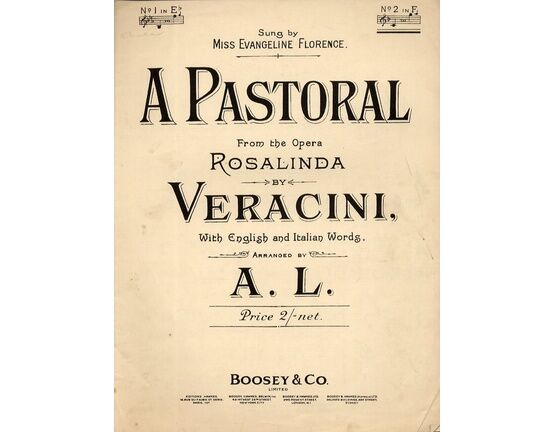 7864 | A Pastoral - Song from the Opera "Rosalinda" - For High Voice in the Key of F