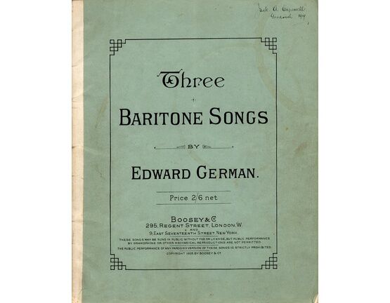 7864 | German - Three Baritone Songs