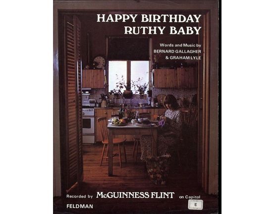 7871 | Happy Birthday Ruthy Baby - Recorded by McGuinness Flint on Capitol Records - For Piano and Voice with Guitar chord symbols