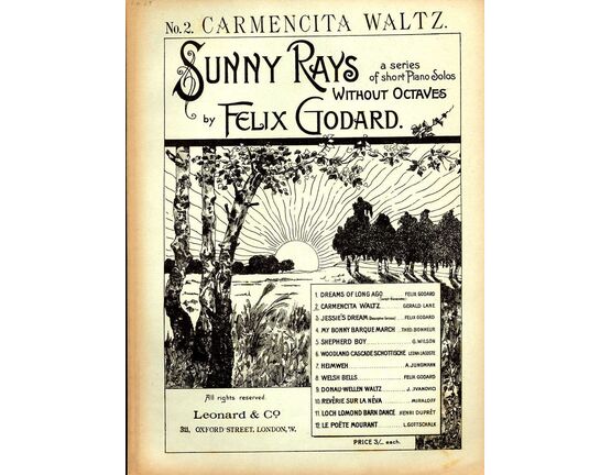 7937 | Carmencita Waltz - No. 2 from Sunny Rays a series of short Piano Solos