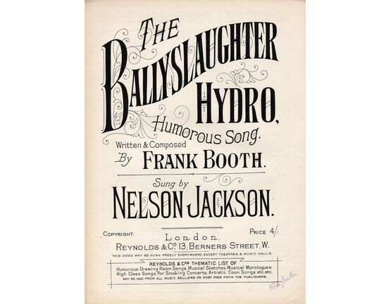 7940 | The Ballyslaughter Hydro - Humourous Song as sung by Nelson Jackson