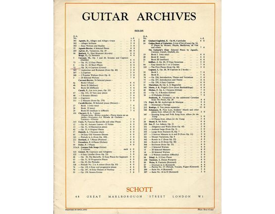 7947 | Six Caprices for Guitar (Urtext) - Op. 26