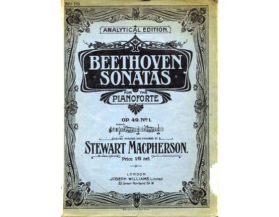 7964 | Beethoven - Sonata No. 19 - In G minor - Op. 49 - No. 1 - From Beethoven Sonatas for the Pianoforte - Analytical Edition