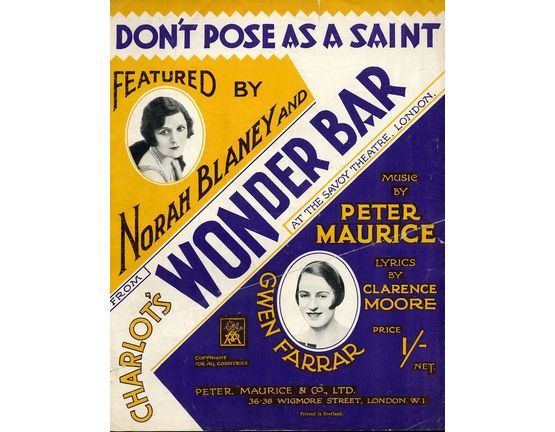 80 | Don't Pose As A Saint - From 'Wonder Bar' - Featuring Norah Blaney and Gwen Farrar