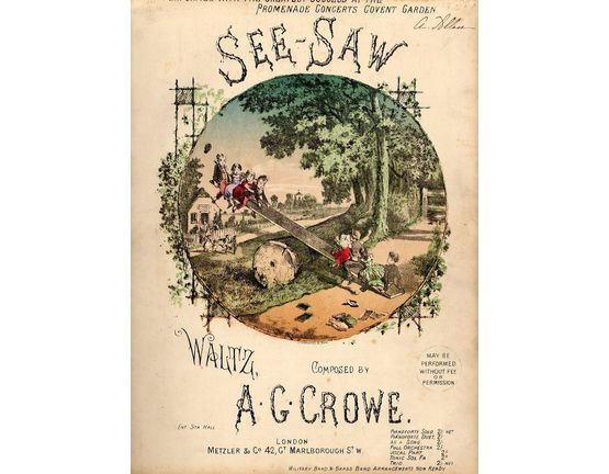 8011 | See-Saw - Waltz - Performed with the greatest success at the Promenade Concerts Covent Garden - Dedicated to W J Thomas, son of Freeman Thomas Esq