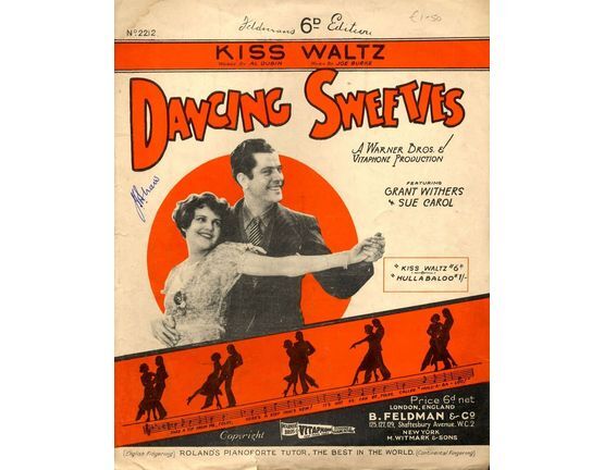 8068 | Kiss Waltz from "Dancing Sweeties" - Featuring Grant Withers & Sue Carol