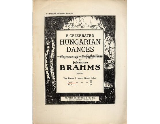 8069 | Brahms - Hungarian Dances No. 5 - For Two Pianos