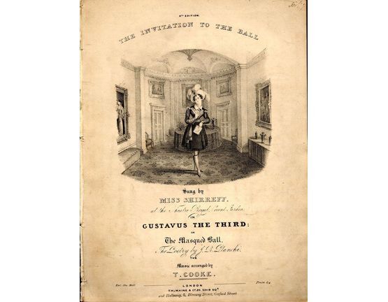 8143 | The Invitation to the Ball - 6th Edition  - AS sung by Miss Shirredd at the Theatre Royal Covent Garden in "Gustavus the Third or The Masqued Ball"