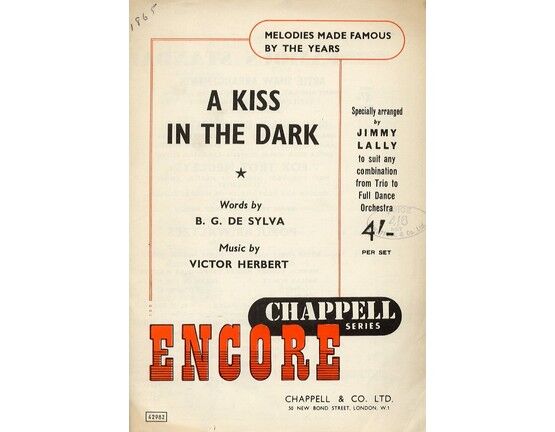 8167 | A Kiss in the Dark -  Encore Famous Chappell Series - Specially Arranged by Jimmy Lally to Suit any Combination From Trio to Full Dance Orchestra