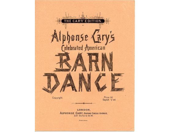 8188 | Alphonse Cary's celebrated American Barn Dance - With Dance Instructions