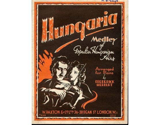 8190 | Hungaria - Medley of Popular Hungarian Airs - Arranged for Piano - Paxton edition No. 2148