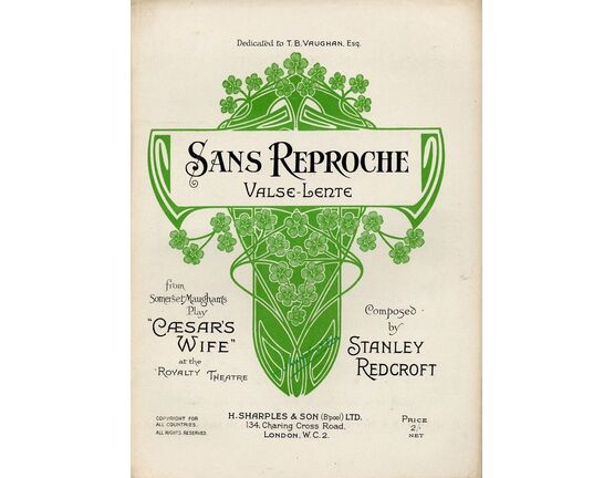 8202 | Sans Reproche - Valse Lente from Somerset Maugham's Play "Caesars Wife"