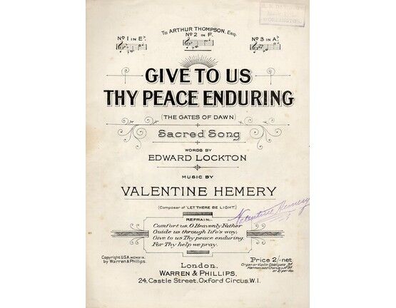 8931 | Give To Us Thy Peace Enduring - Song in the key of F major