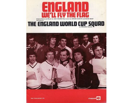 90 | England, We'll Fly the Flag - For Piano and Voice with Chord symbols - As Recorded by The England World Cup Squad on England Records
