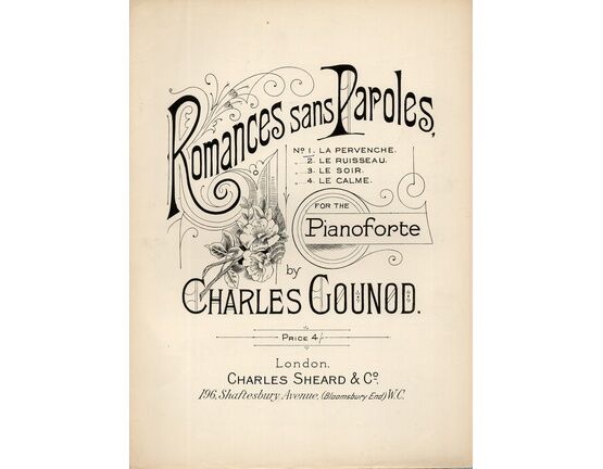 9273 | La Pervenche - Piece No. 1 from Romance sans Paroles - Piano Solo