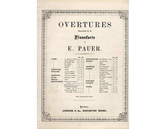9294 | Semiramis - Overtures for Pianoforte Series - For Pianoforte Duet