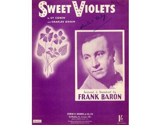 9339 | Sweet Violets - Song - Featuring Frank Baron