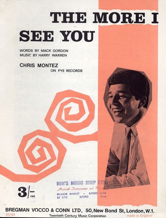 The More I See You Chris Montez only £9.00