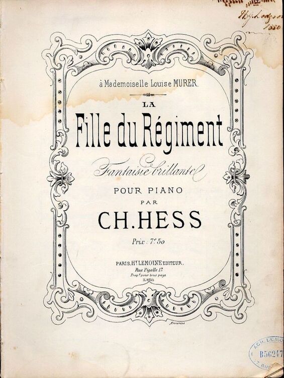 Fille du Regiment - Fantasie Brillante pour Piano only £13.00