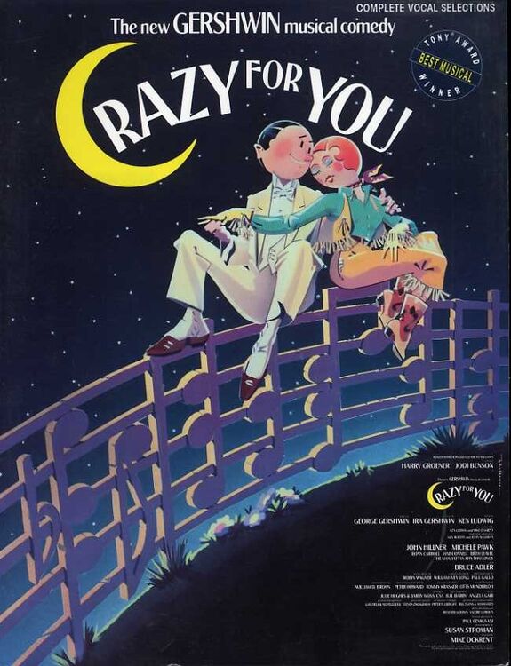 Crazy For You Music From The New Gershwin Musical Comedy For Voice Piano With Chords Only 24 00