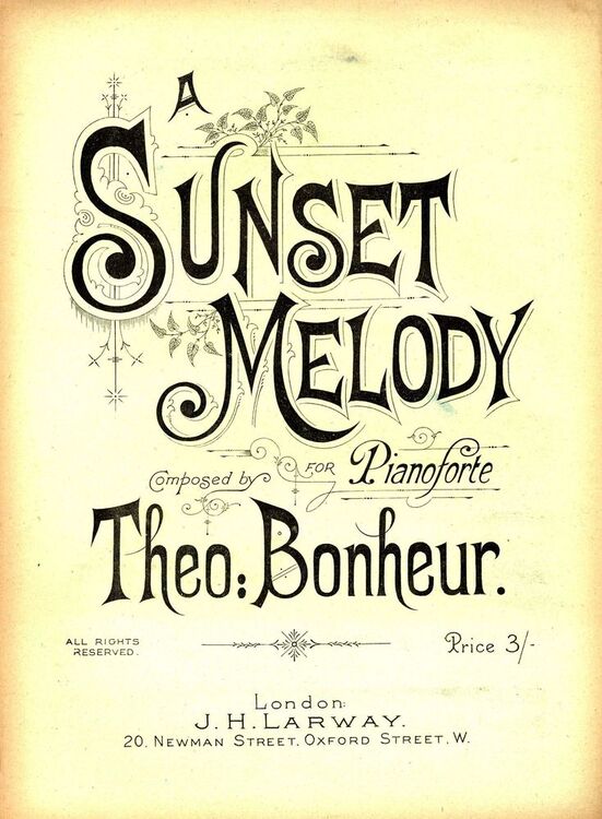 A Sunset Melody - For Pianoforte only £16.00