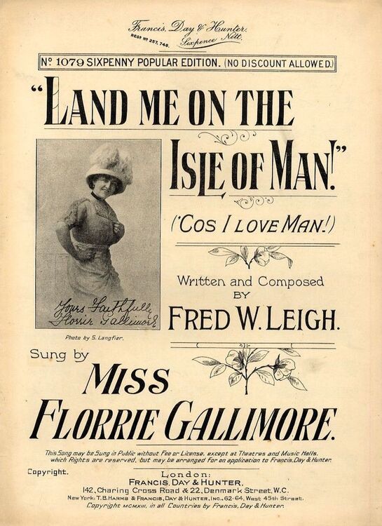 Land me on the Isle of Man! (Cos i Love Man!) - Sung by Miss Florrie ...