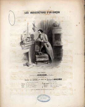 Les Indiscretions D'un Garcon - Chansonnette Comique - For Piano and Voice - Executee par Levassor au Theatre - French Edition