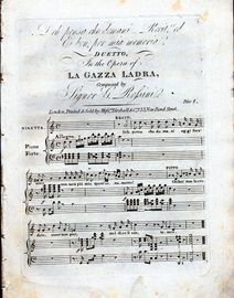 Deh pens ache domain, Recit. ed E ben, per mia memoria - Duetto in the Opera of "La Gazza Ladra" - Vocal duet and Piano