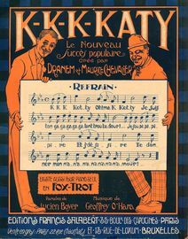 K-K-K-Katy - Fox-Trot sur les motifs de la celebre chanson Americaine - For Piano Solo - Cree par Dranem et Maurice Chevalier - French Edition