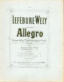 Allegro (Extrait de la 1ere Symphonie pour Piano) - No. 2 for Piano a quatre Hands -  Op. 163 - For Piano Duet - French Edition