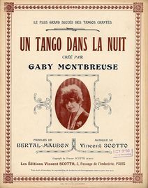Un Tango dans la nuite - Cree par Gaby Montbreuse - For Piano and Voice - French Edition