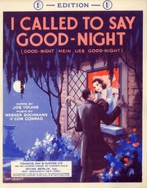 I Called To Say Good Night (Goodnight Mein Lieb Goodnight) - Song for Piano and Voice