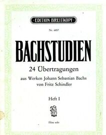 Bachstudien - 24 Übertragungen - Heft 1 - Edition Breitkopf - Nr. 6857 - Flute Solo