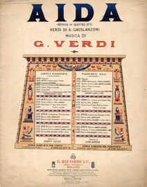 Verdi - Romanza (Radames) - Song from the Opera "Aida" for Tenor Voice - In Italian with Piano accompaniment