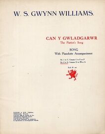 Can Y Gwladgarwr - The Patriot's Song - With Pianoforte Accompaniment in the key of D Major
