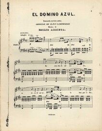 El Domino Azul - Zarzuela en Tres Actos - Romanza - For Voice and Piano - No. 3 from 'Piezas Sueltas de la Zarzuelas Favoritas'
