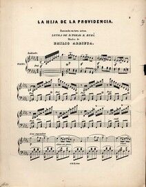 La Hija de la Providencia  - No Hay Que Esperar - Zarzuela en 3 Actos - For Voice and Piano - No. 6 from 'Piezas Sueltas de la Zarzuelas Favoritas'