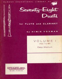 78 Duets for Flute and Clarinet - Volume 1 - Easy / Medium - Rubank Educational Library No. 196