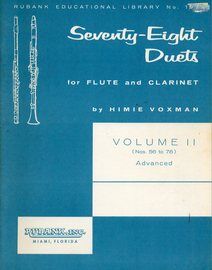 78 Duets for Flute and Clarinet - Volume 2 - Advanced - Rubank Educational Library No. 197