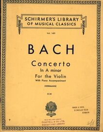 Bach - Concerto in A Minor - For Violin and Piano
