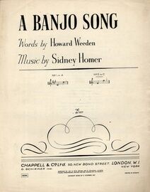 A Banjo Song - In the Key of C Major for High Voice - Op. 22, No. 4