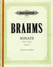 Brahms - Sonata in F Major - For Cello and Piano - Op. 99 - Edition Peters No. 3897b