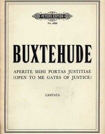 Buxtehude - Aperite Mihi Portas Justitiae - Cantata for Alto, Tenor and Bass, two violins and Basso Continuo - Peters Edition No. 6050
