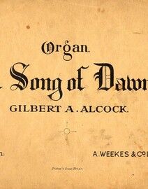 A Song of Dawn - The Western Organist Series No. 44