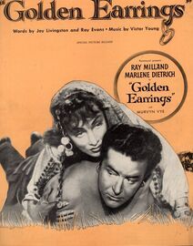 "Golden Earrings" - Song from the film with Marlene Dietrich and Ray Milland - Special Picture Release