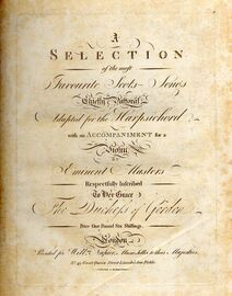 A Selection of the Most Favourite Scots Songs - Adapted for the Harpsichord with an Accompaniment for a Violin by Eminent Masters - Volume 1