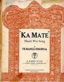 Ka Mate - Maori War Song - With Piano Accompaniment
